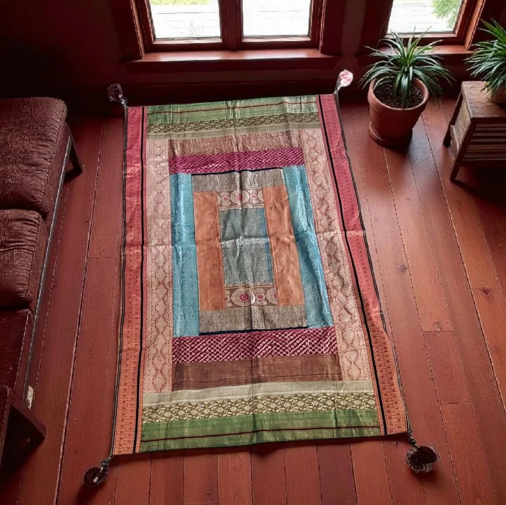 Pier 1 Imports Sari Throw with Metallic Accents. - Picture 1 of 8